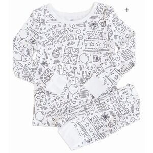 Caden LaneColor Me Pajamas "Happy Birthday "Size 4T Bamboo Viscose